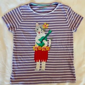Mini Biden Appliqué Hula Cat Tee size 9-10Y